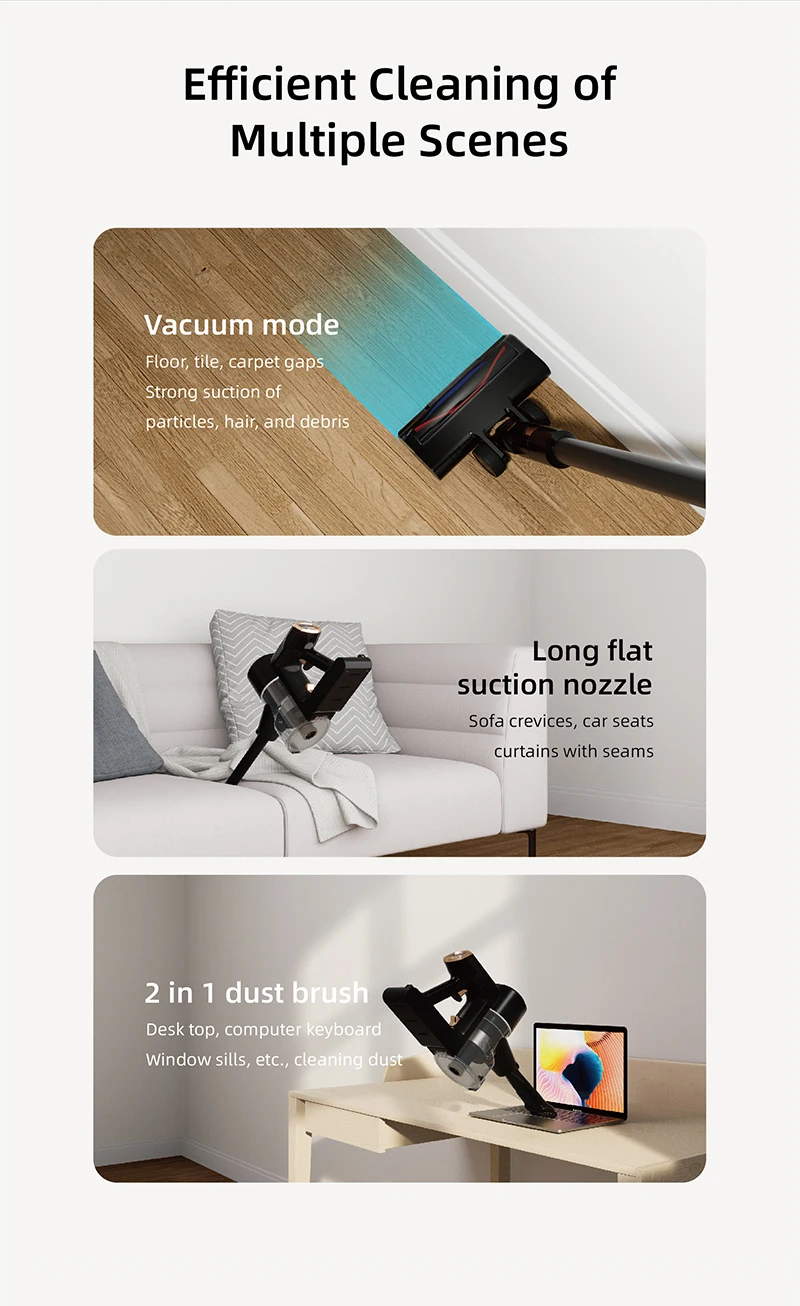 Wireless handheld Vacuum Cleaner 165W with LED display Lightweight brushless big power vacuum cleaner