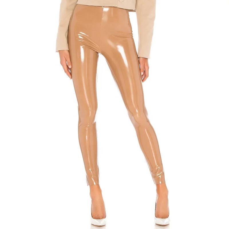 
Women & ladies sexy skinny PU faux shiny leather stretch PVC legging pants 