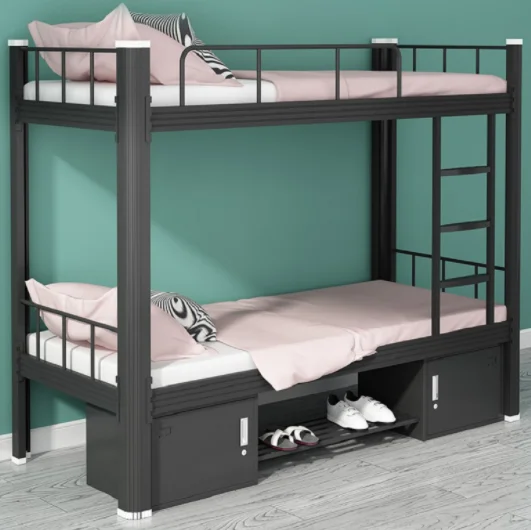 Bunk Bed Bedroom Furniture Dormitory Metal Steel Audit Metal Steel Bunk Bed Frame