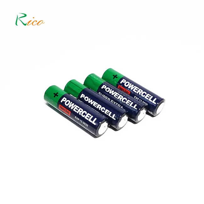Hot sales factory produce heavy duty zinc carbon shrink package aa R6 UM3 aaa R03 UM4  batteries for Remote Control
