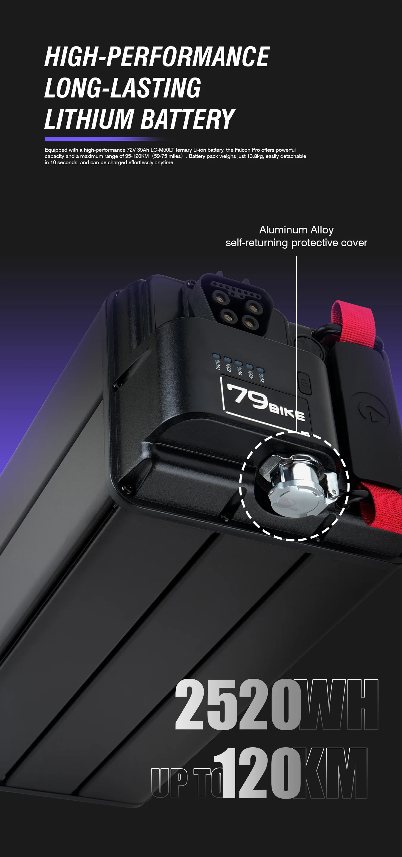 79Bike Falcon-PRO All-Terrain Electric Dirt Bikes 72V 10000W 90Km/H 120Km High Torque Mtb Electric Motorcycle Off Road Motorbike