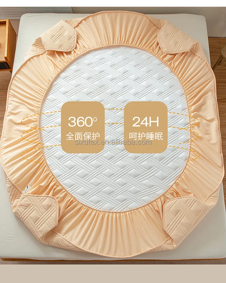 Quilted Mattress Pad Cover Elastic Fitted Waterproof Mattress Protector