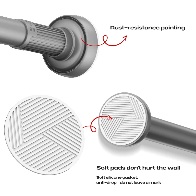 Wholesale Flexible 25MM Acrylic Curtain Rods Sets Bracket for Bedroom