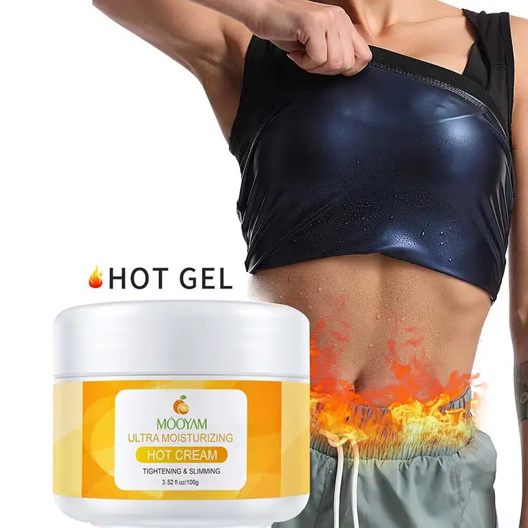 Private label OEM natural organic sweat gel fat burning stomach slimming body cream for weight loss cellulite removal