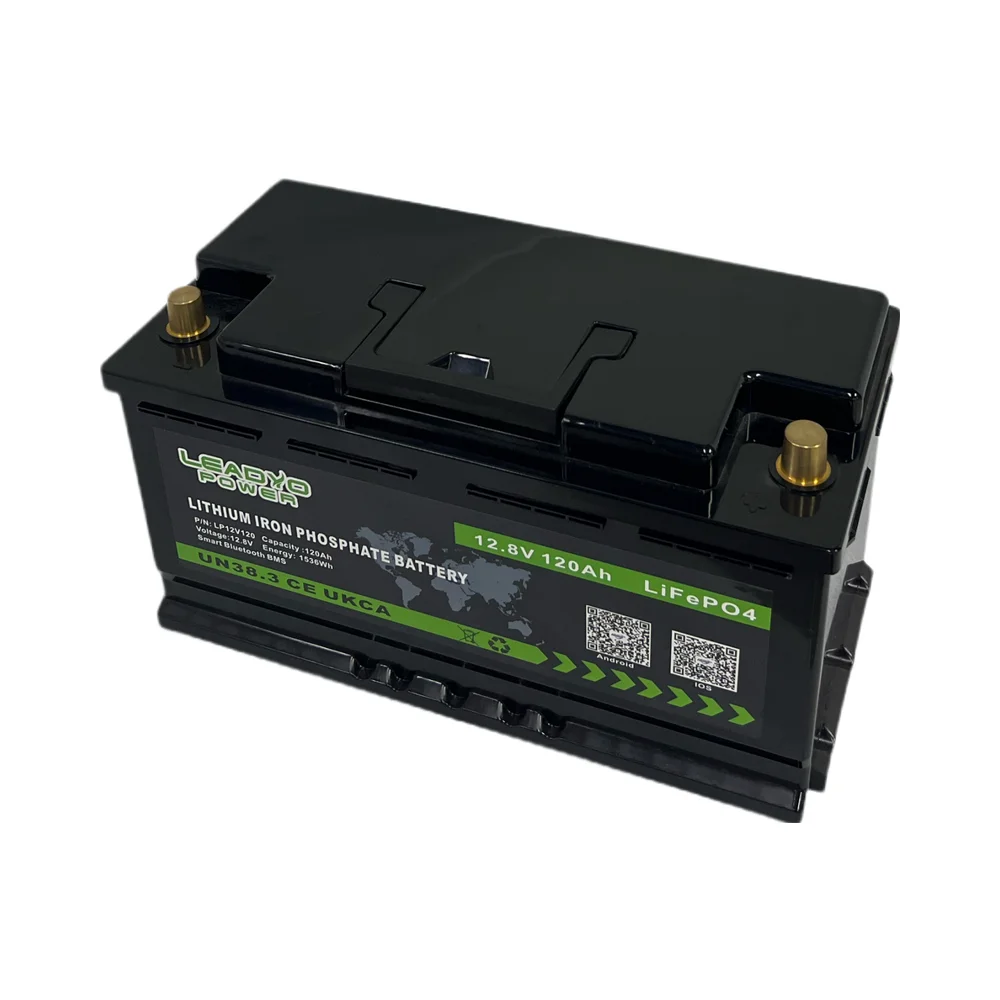 Глубокий цикл 12 В 120Ah литиевая батарея LiFePO4 110Ah 100Ah 8 V Номинальное напряжение RV морская Солнечная Сетка высокая 100A/200A LFP