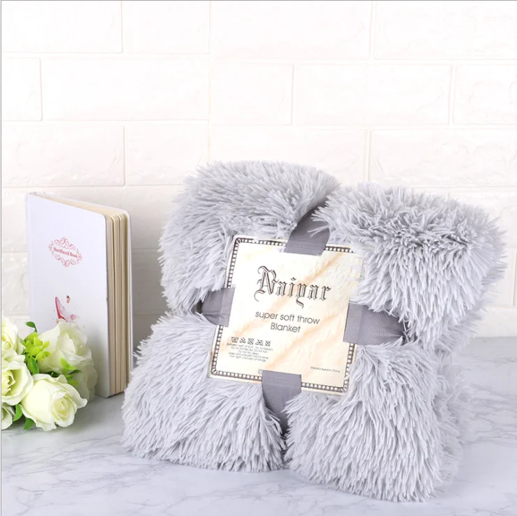2 ply oversized faux fashion fur plush mink luxury throw blanket for winter faux fur
