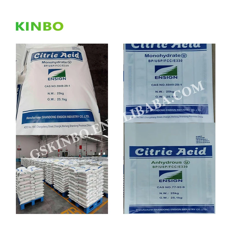kinbo citric acid monohydrate pure food grade 8 40 mesh