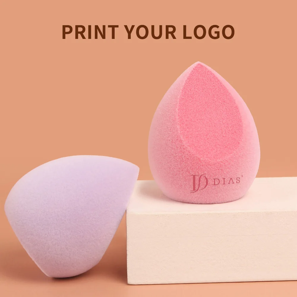 Foundation Pink Face Flocked Blending Latex Free Private Label Powder Puff Velvet Microfiber Super Soft Beauty Makeup Sponge