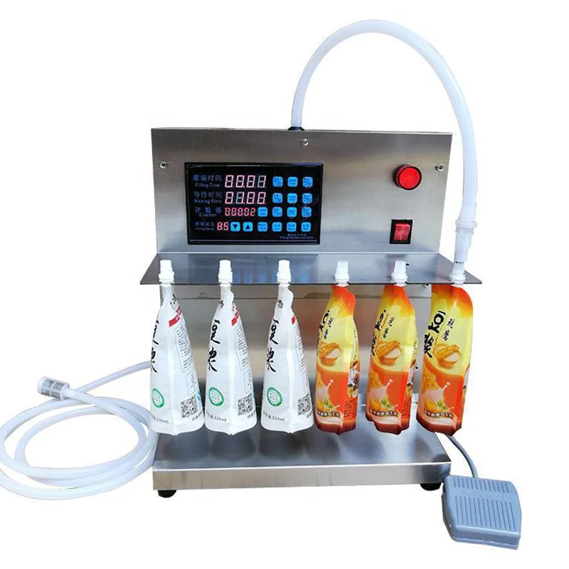 Small suction nozzle self standing bag filling machine Soybean milk, snail powder soup, Chinese medicine bag liquid quantizer