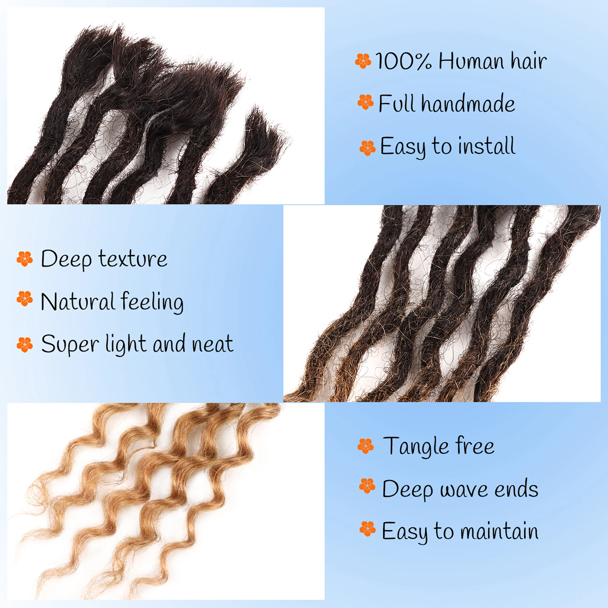 [Vast Dreads] hot sale locks naturel deep goddess locks dread lock extension dread loc hair products