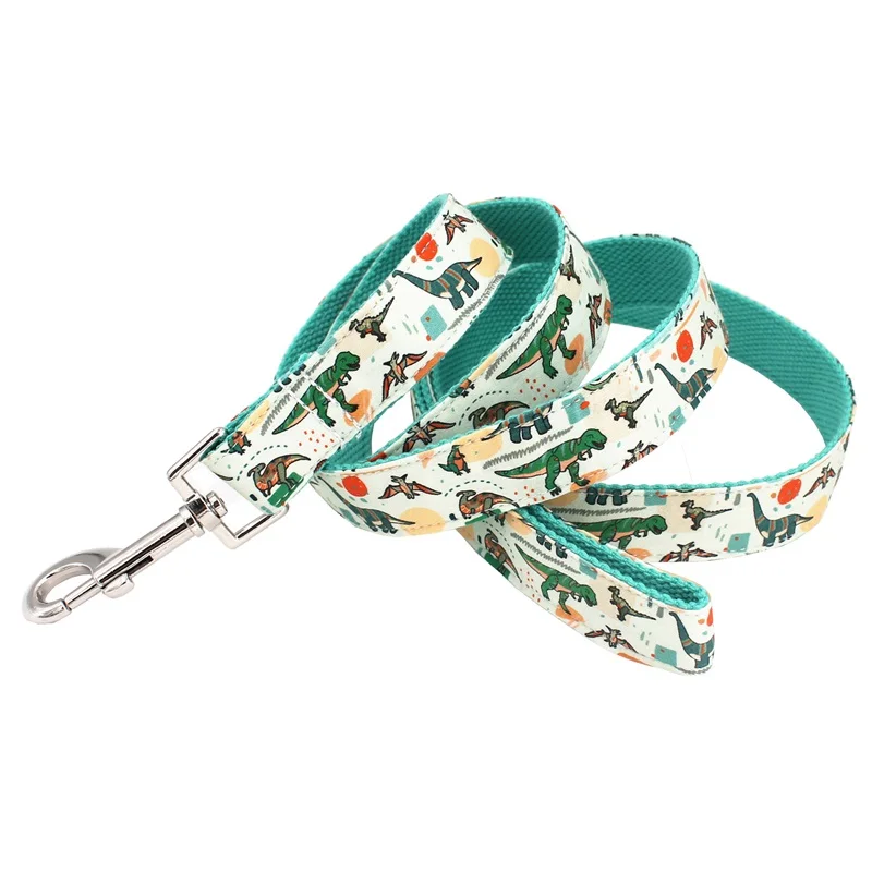 
dinosaur Dog Collar Bow Tie Dog Cat necklace with metal buckle for pet gifts 