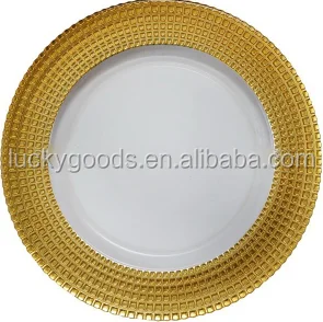 LCK088 Round Red Christmas Decorate Plate Wholesale