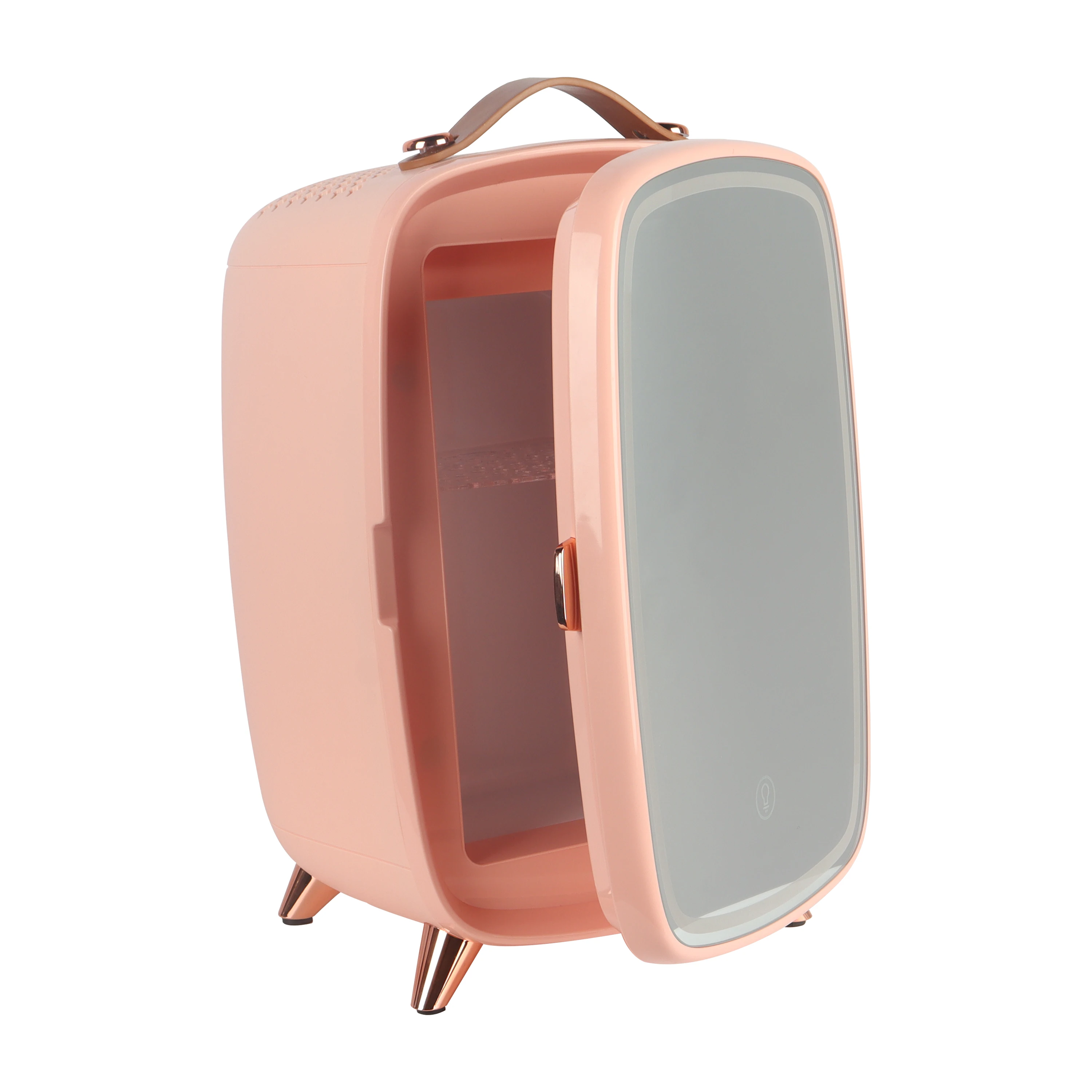 6L LED light Automobile semi-conductor Cosmetic Fridge Compact Personal Fridge, AC 220 V with EU and UK adapter Mini Fridge