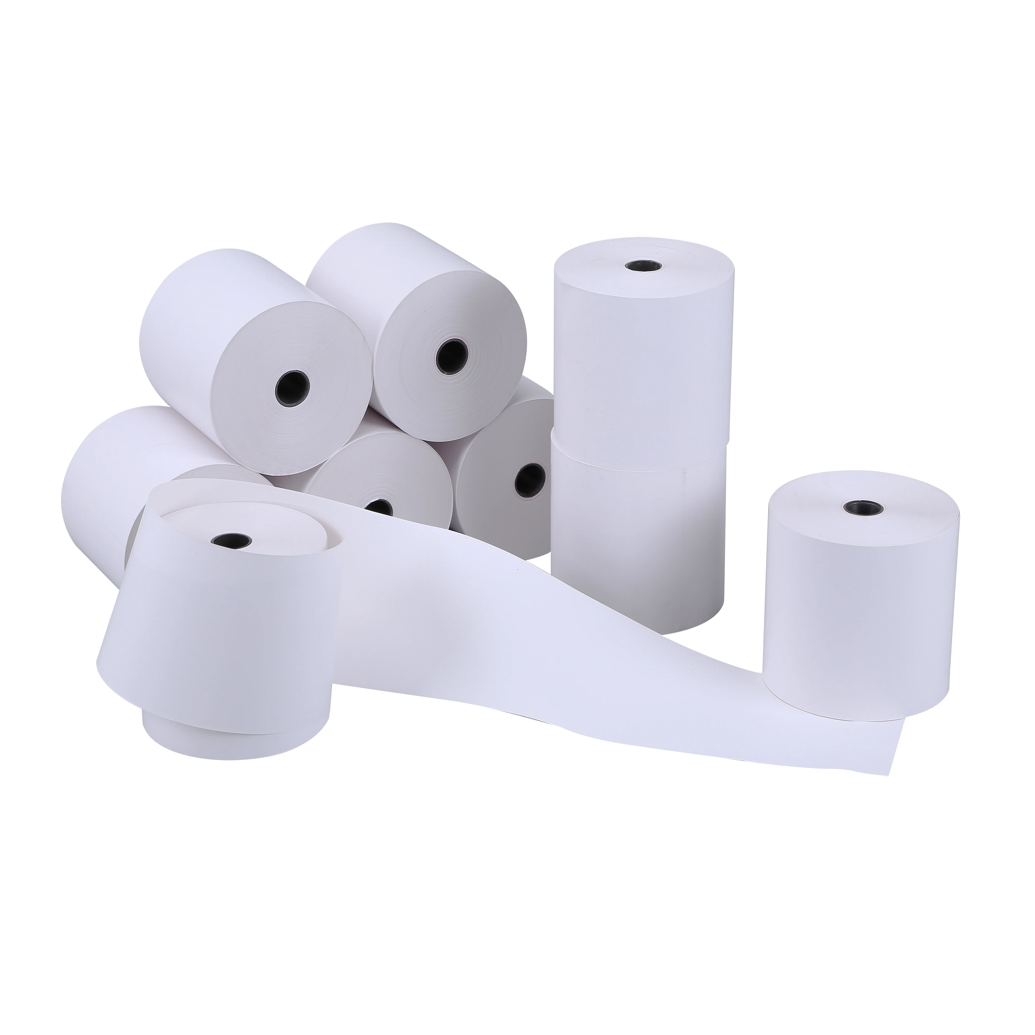 Waterproof And Oil Proof Aper Cash Register Rolls 100% Wood Pulp White 80*80 ATM Pos Printed Thermal Paper