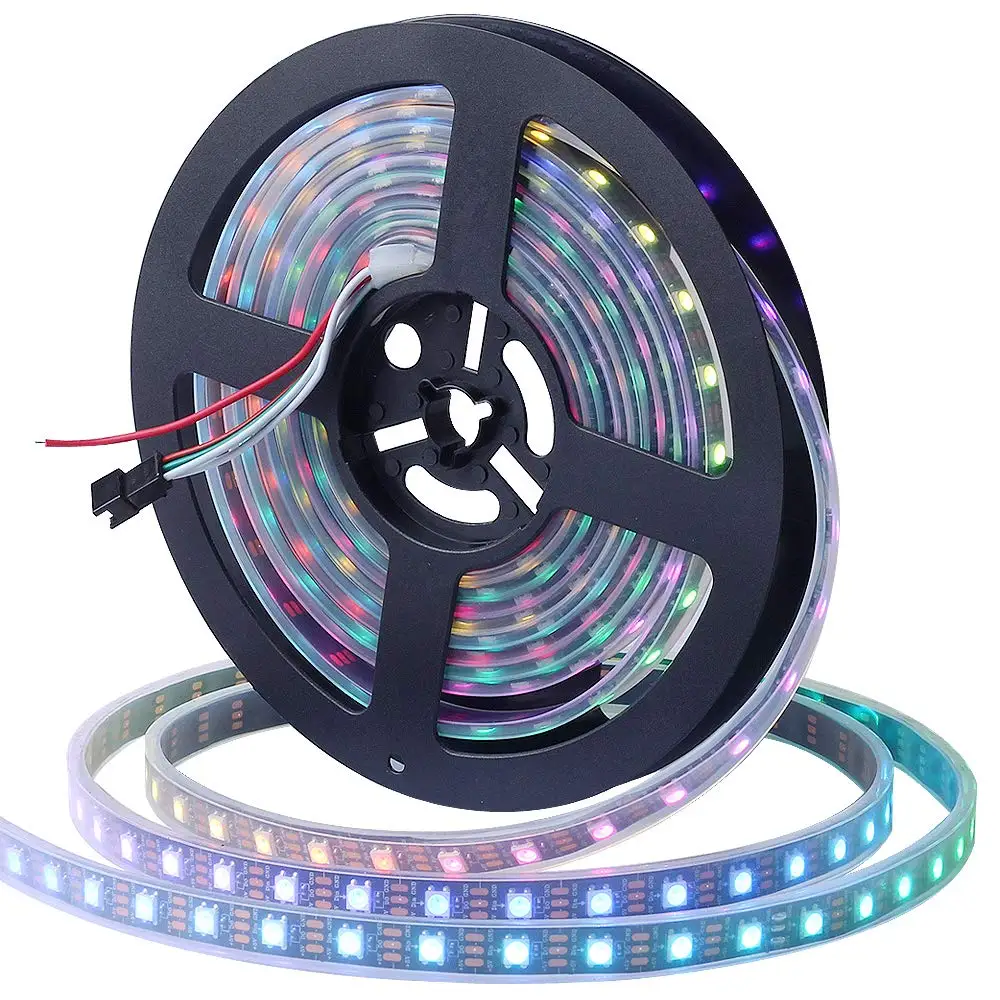 Waterproof Digital Strip ws2812B Pixel RGB Led Strip,Addressable Built-in SMD 5050 Chip Tape Light