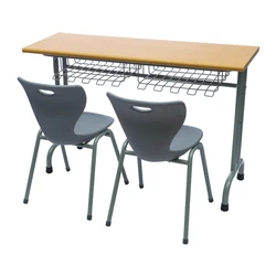 China furniture manufacturers double school student desk and chair