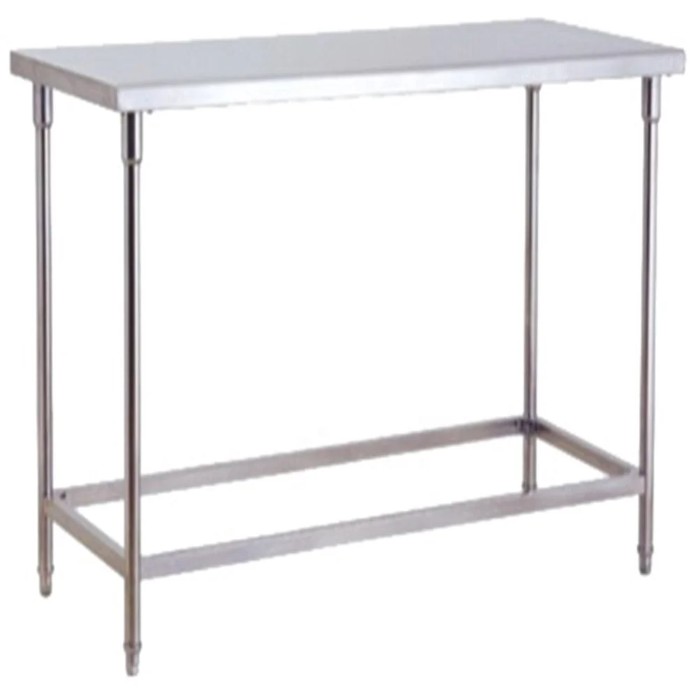 Commercial Hotel Restaurant Bakery Kitchen Equipment Stainless Steel Work Table Workbench With Round Tube