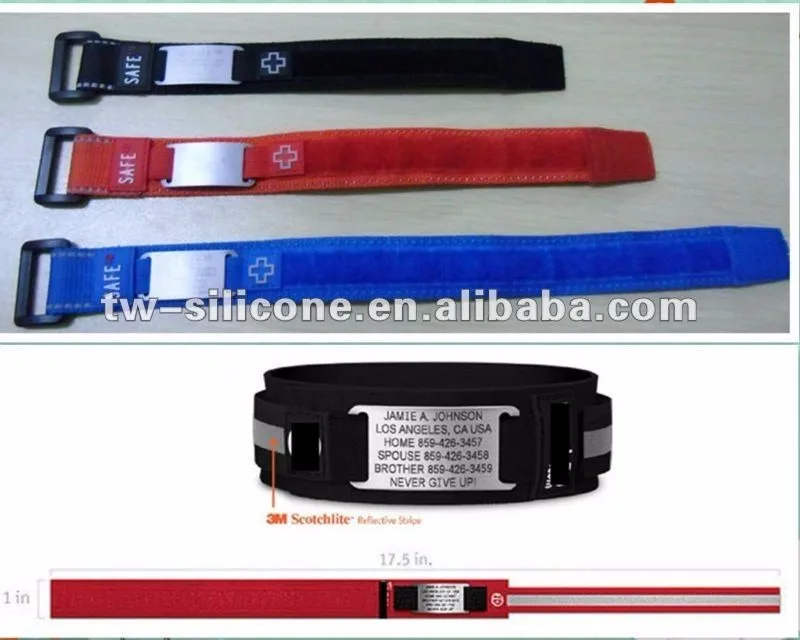 Sport nylon wristband rider bracelet engraved band