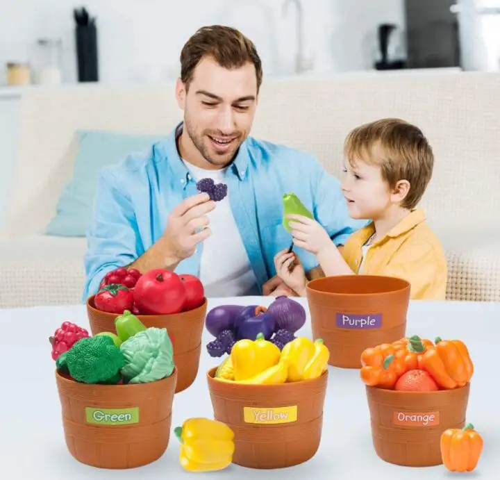 2020 Hot sale plastic kids pretend play kitchen set funny role play kitchen toys set with fruit and vegetable