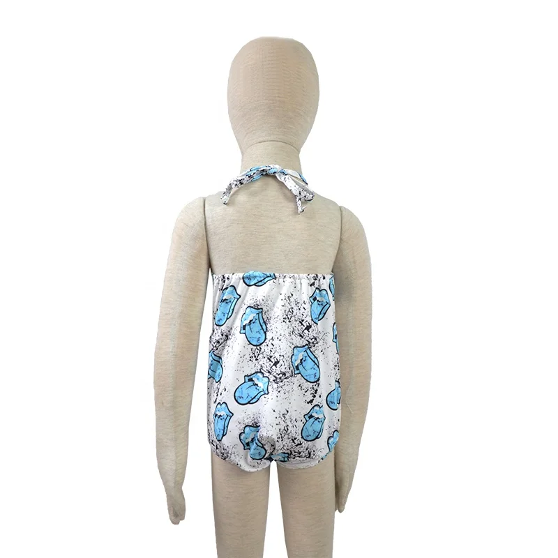 
fashion Cute Summer Sleeveless Newborn Toddler Baby girl Rompers infant baby halter bubble leotard 