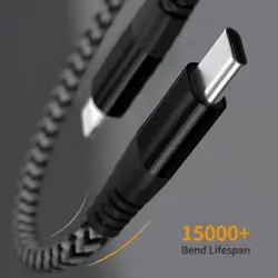 1M 2M 3M 10Gbps 20V 3A 60W Fast Charging Type C Cable USB 2.0 Type-C To Type-C PD Data Cable for iPhone for Android