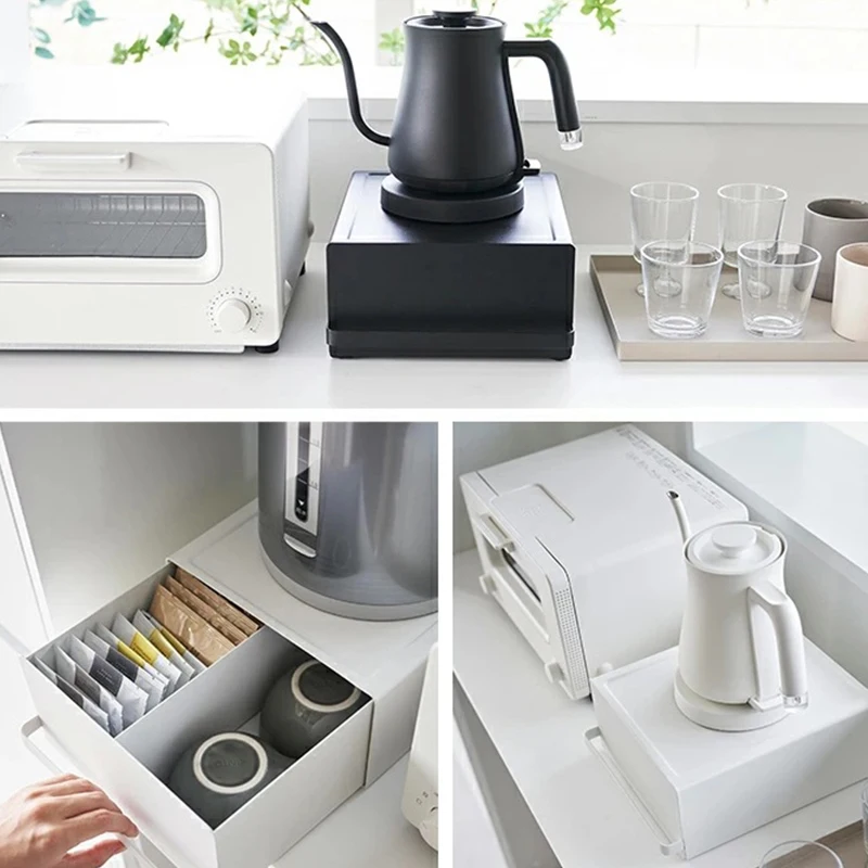 home mesa Metal Spice rack stackable Coffee cup holder stand With handle mug Tea organizer drawers box Appliances storage shelf