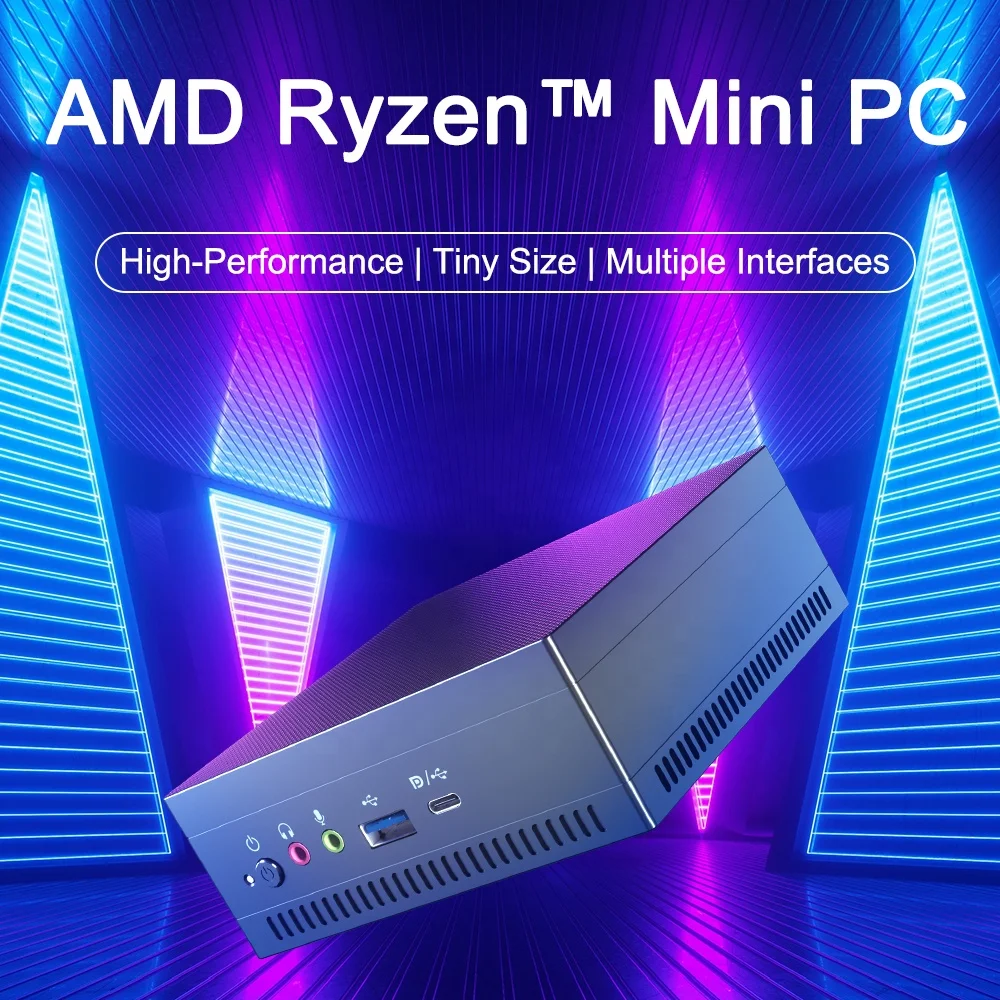 New AMD gaming PC Ry-zen 7 3750H Vega Graphic 64GB DDR4 NVMe SSD NUC PC 3x4K HTPC WiFi BT home office computer Win11 10 Pro WIFi