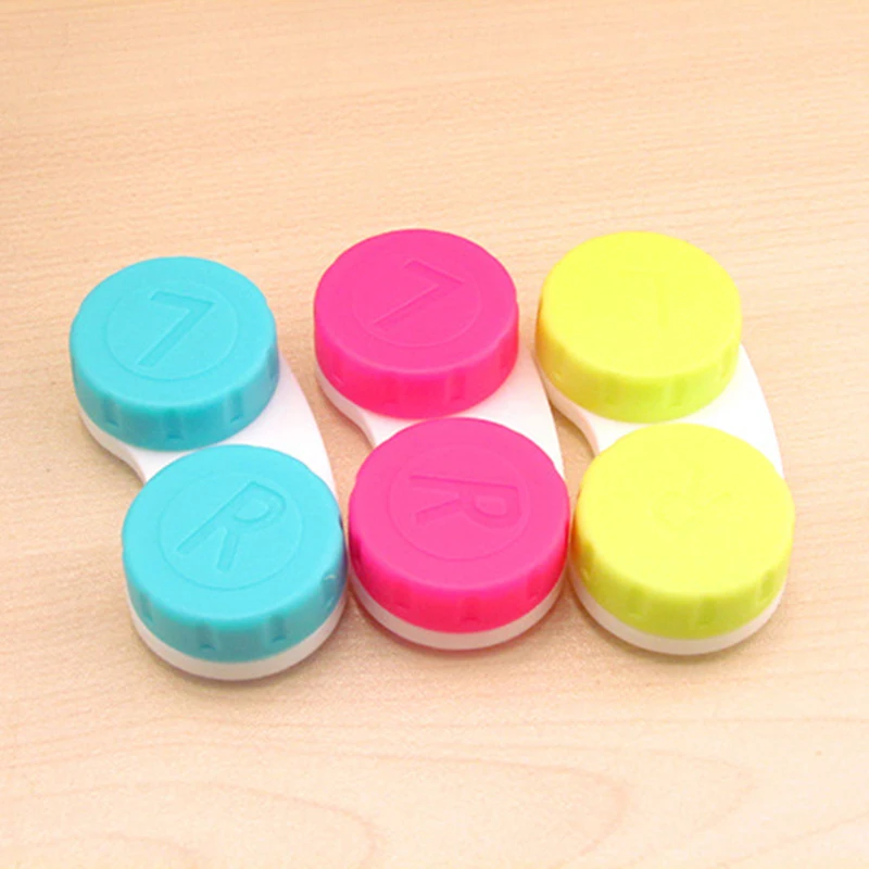 Wholesale Direct Sale Hot China Travel Solid Color Plastic Case Contact Eye Lenses Box