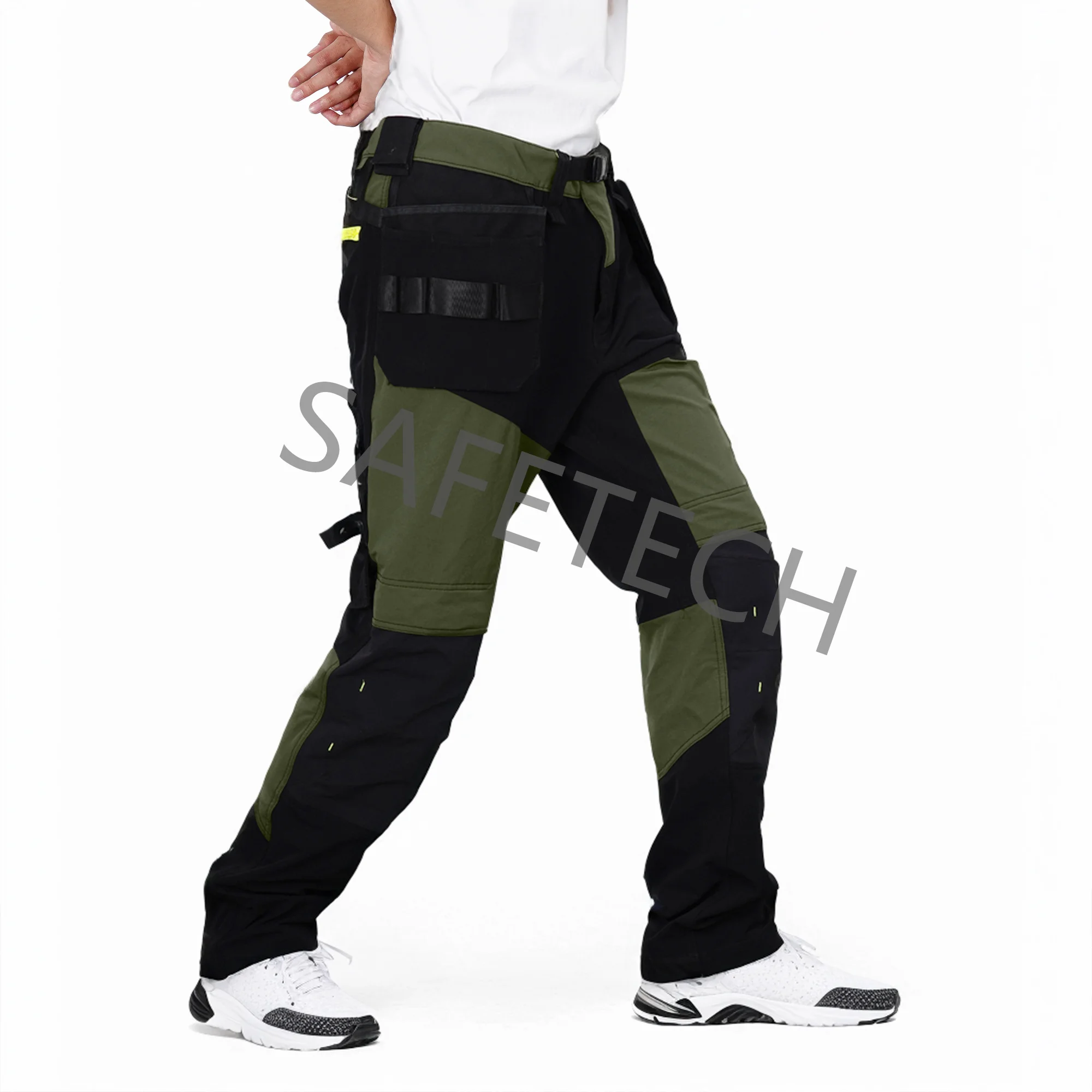 Multi Functional Tool Pockets Men Work Pants Workwear Construction Clothing Stretch Trousers