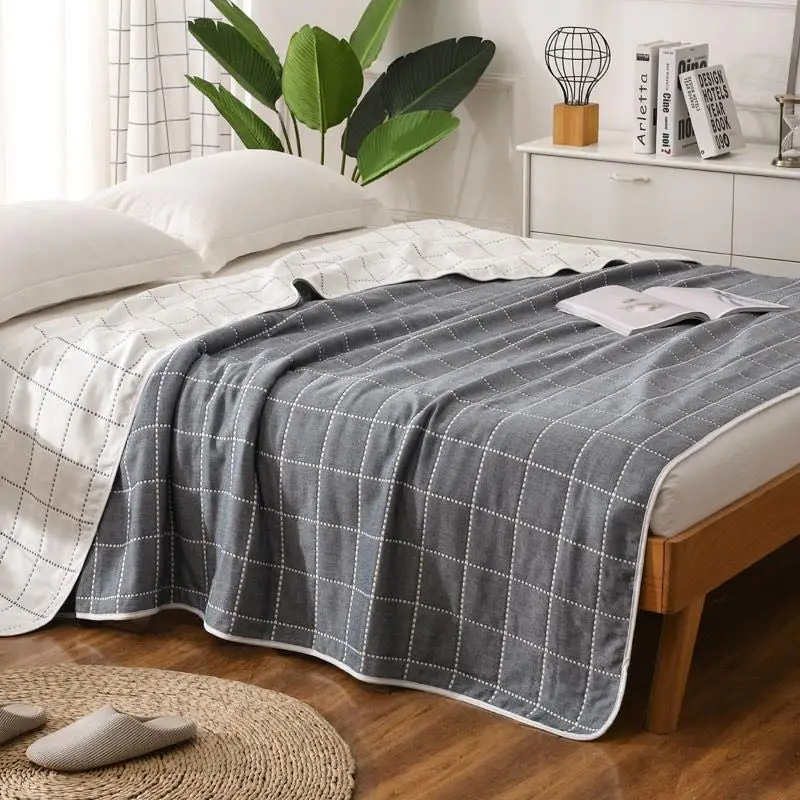 For summer 100% cotton six-layer gauze air conditioner nap  towel quilt