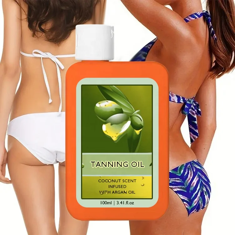 sun screen tanning Fast Dark Tanning Oil Moisturizing Skin Hydrated Long Lasting Sun Self Tan Tanner Body Face Oil Serum