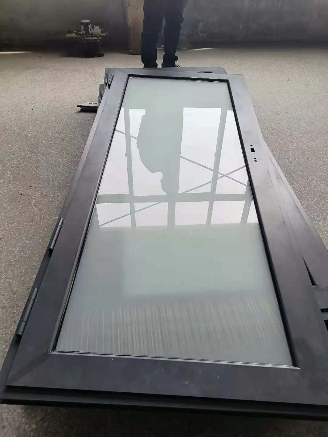 French style double pane aluminium frame swing glass doors