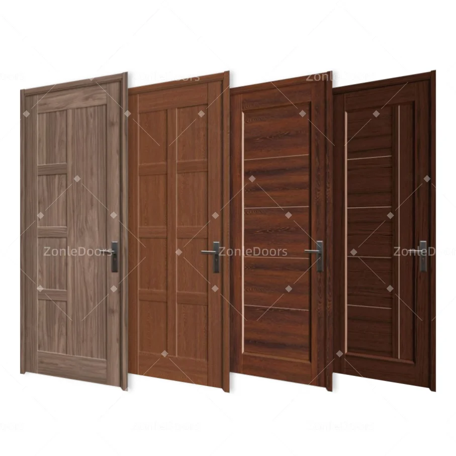 DOORS WPC Door Panel for houses interior Waterproof fireproof ABS/PVC/WPC door skin china door manufacture With smart lock