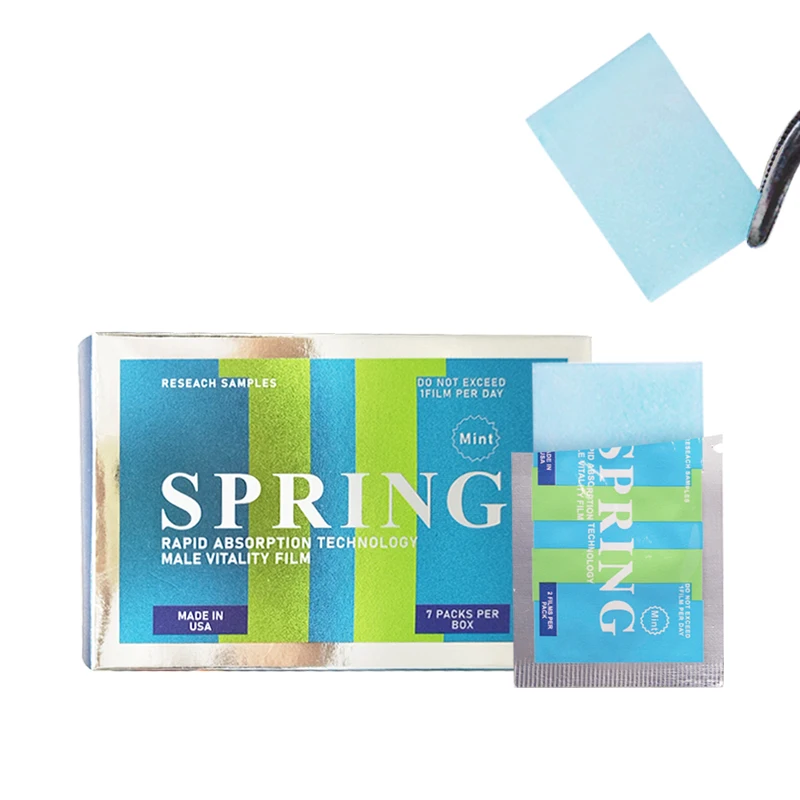 Factory Price Sex Pill Herbal Supplement Energy Power Support Penis Enlargement Mint Film Wig Box Packaging