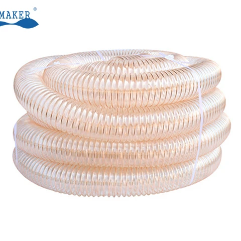 Спиральный прозрачный промышленный вакуумный медный провод Pu воздуховод вентиляционный шланг гибкий шланг из ПВХ