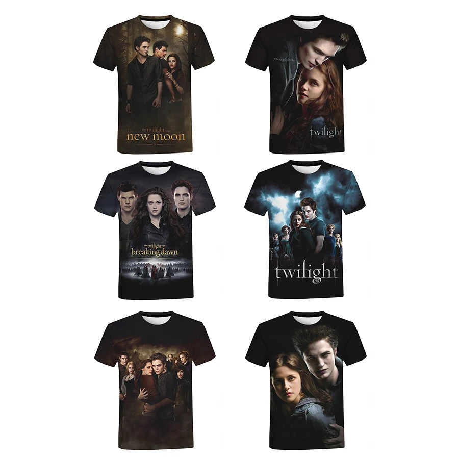 The Twilight Saga 3D Printed Shirt for Men Hot Movie 3D Printing Shirt From Men Streetwear Fashion Casual Funny T Shirt Tee Tops