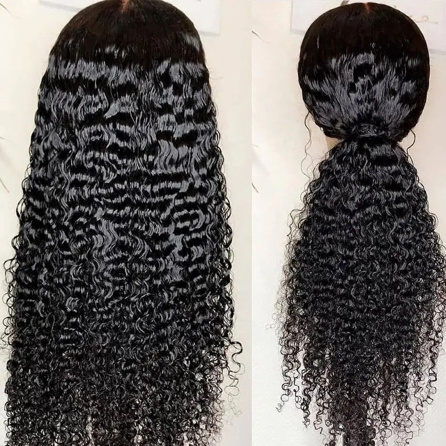Cheap HD 360 Lace Frontal Wig Vendors Kinky Curly Full Lace Human Hair Wigs For Black Women Peruvian Hair 13*6 Lace Front Wig