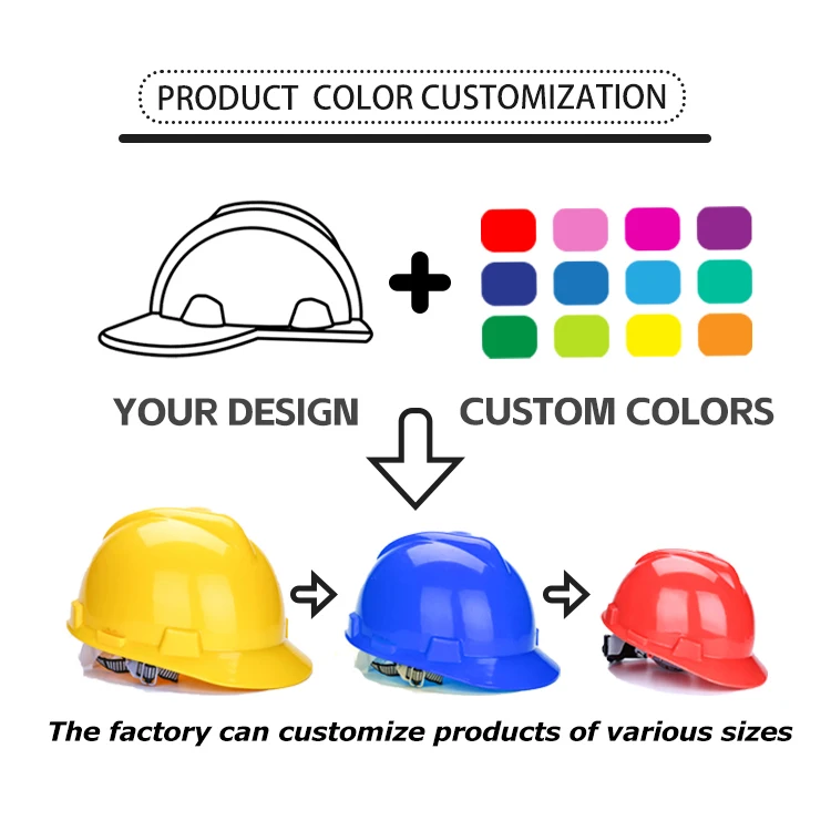 Customizable logo construction industry safety helmet printed hard hat