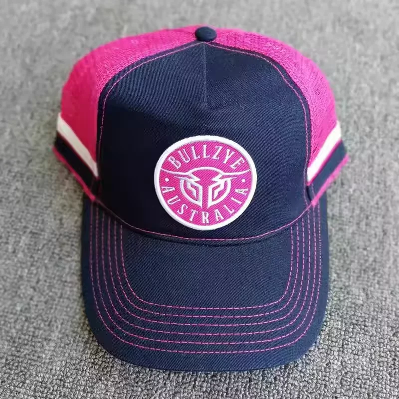 Bulk custom cotton embroidery logo custom trucker hat embroidered 5 Panel sports baseball hat running cap for men