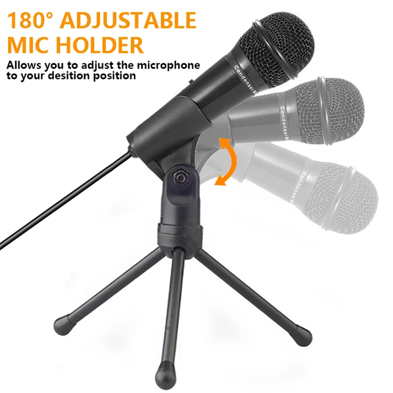 
SF-910 Wired Microphone 3.5mm Microphone With Tripod Computer Microphones 