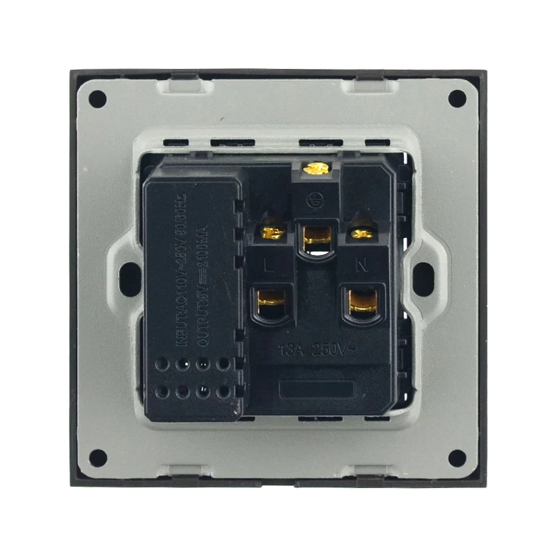  Настенная розетка с интерфейсом Type C зарядка через USB 18 Вт 4A 13A универсальная электрическая типа 5