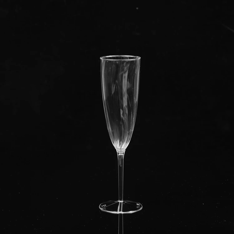 6 oz Latest Design Superior Quality Disposable Champagne Flute Plastic