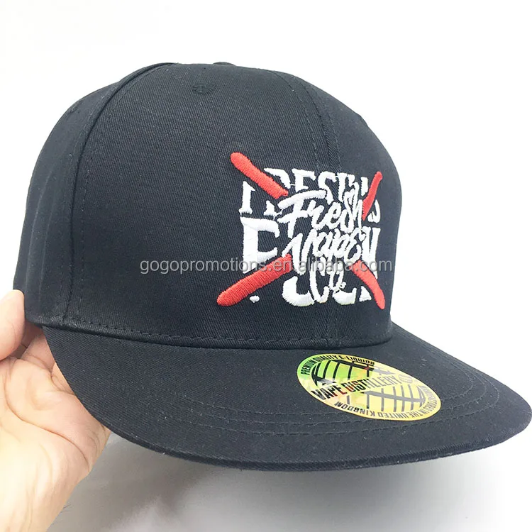 OEM Factory hats custom logo embroidered wholesale black baseball caps for men