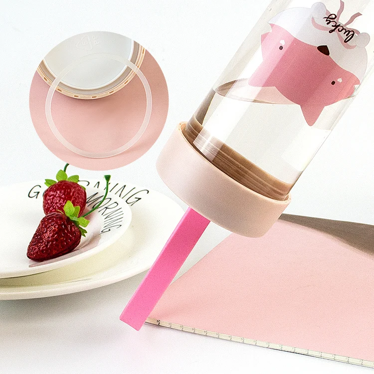 Cheap 400ML Kids Sport Milk Tea Cup Transparent Plastic Sport Drinking Water Bottle