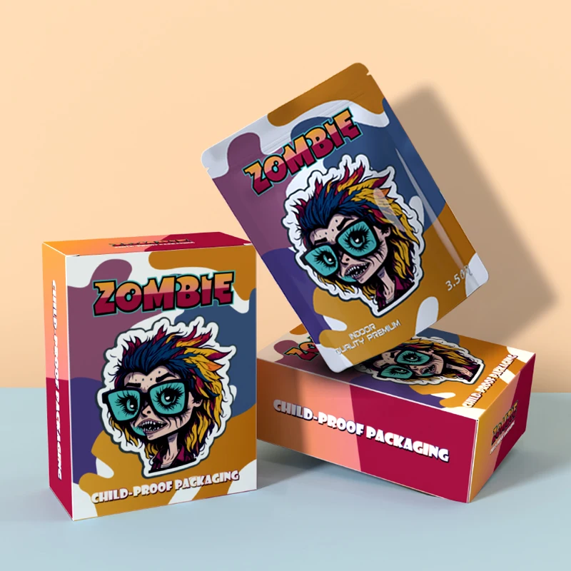 Custom Printed Resealable Cali Packs Exotic Smell Proof Stand up Pouch 3.5g 35 7g 1oz 1lb 4x5 3.5 Mylar Bags with Boxes