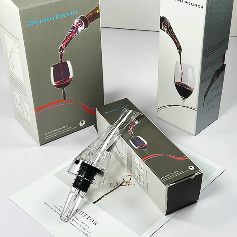 best selling color box wine accessories decanter and wine plastic decanter set