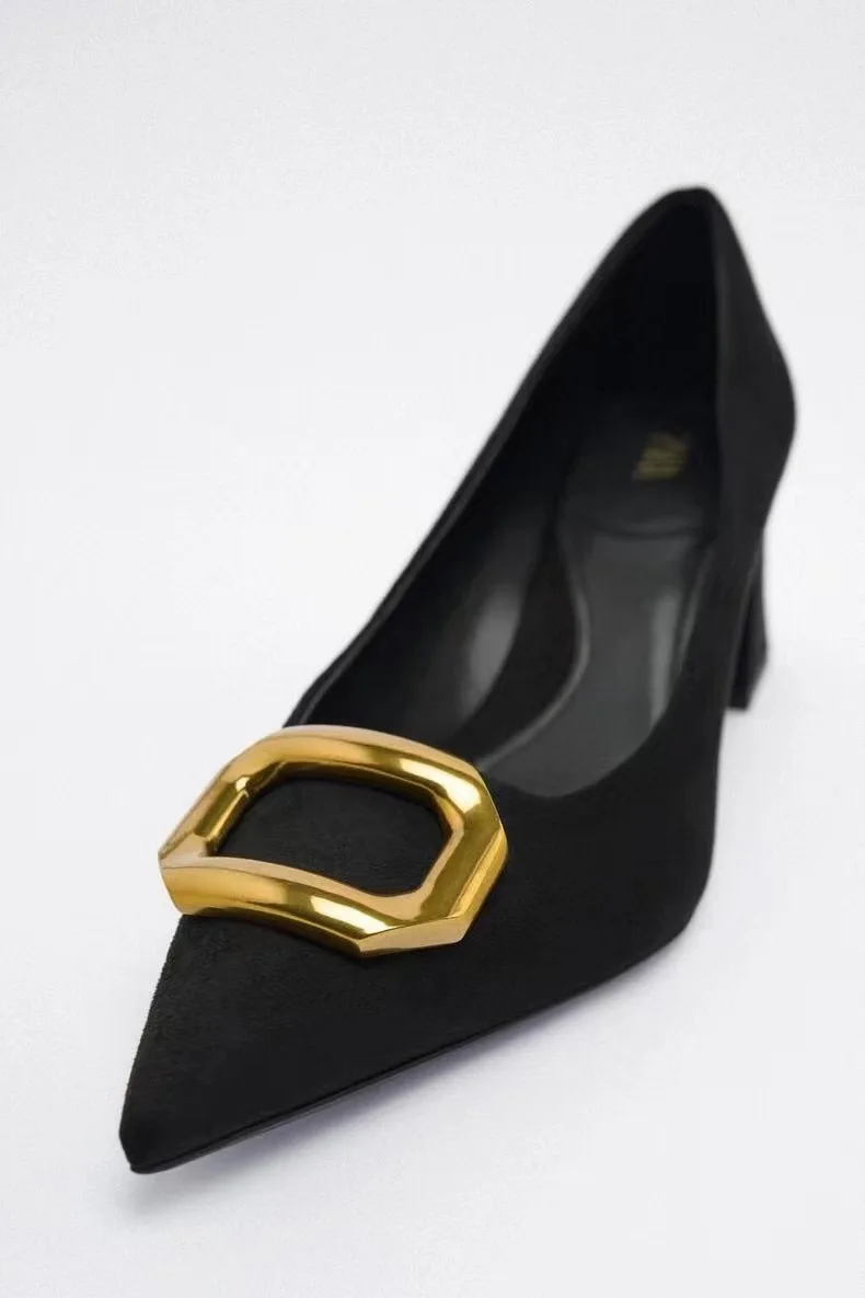 Low Price PU Shoes Women Heels Sexy Rubber Nice Lady High Heels Breathable Ladies Heels 2024 zaz shoes women