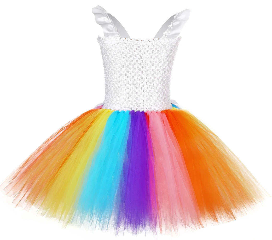 Good Selling Pastel Chiffon Tutu Dress Kids Ball Gown Party Unicorn Costume Outfit For Girls