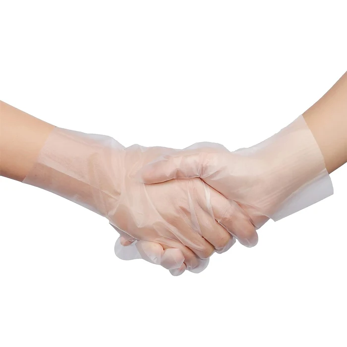 High quality 100pcs/pack disposable plastic clear TPE gloves for export South Korea