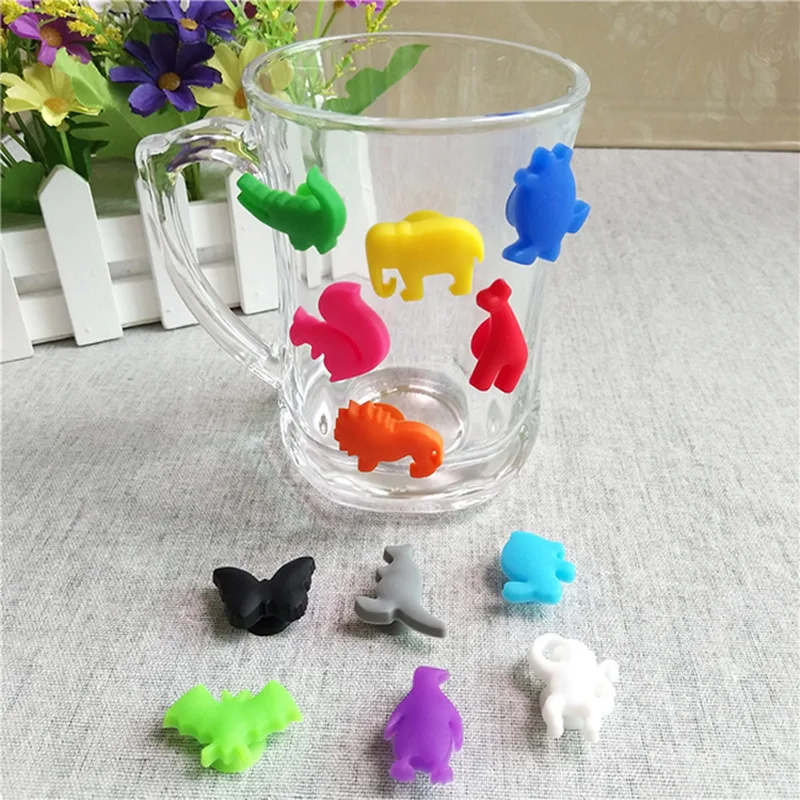 Markers Silicone Clip Wine Glass Marker Hot Sale Colorful Glass Bar Accessories Apply for All Standard Red Wine Cup